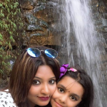 Bornomala with her mom