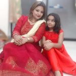 Bornomala with her mom