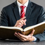 Businessman and book,studio shooting