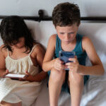 kids playing in living room